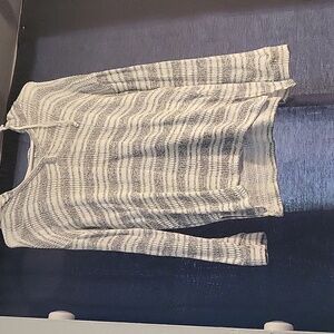 Gray and white hoodie